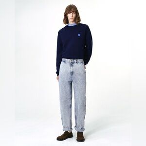 ADER ERROR Sig; BL Tag knit vest 01 (Navy) Size XS Unisex